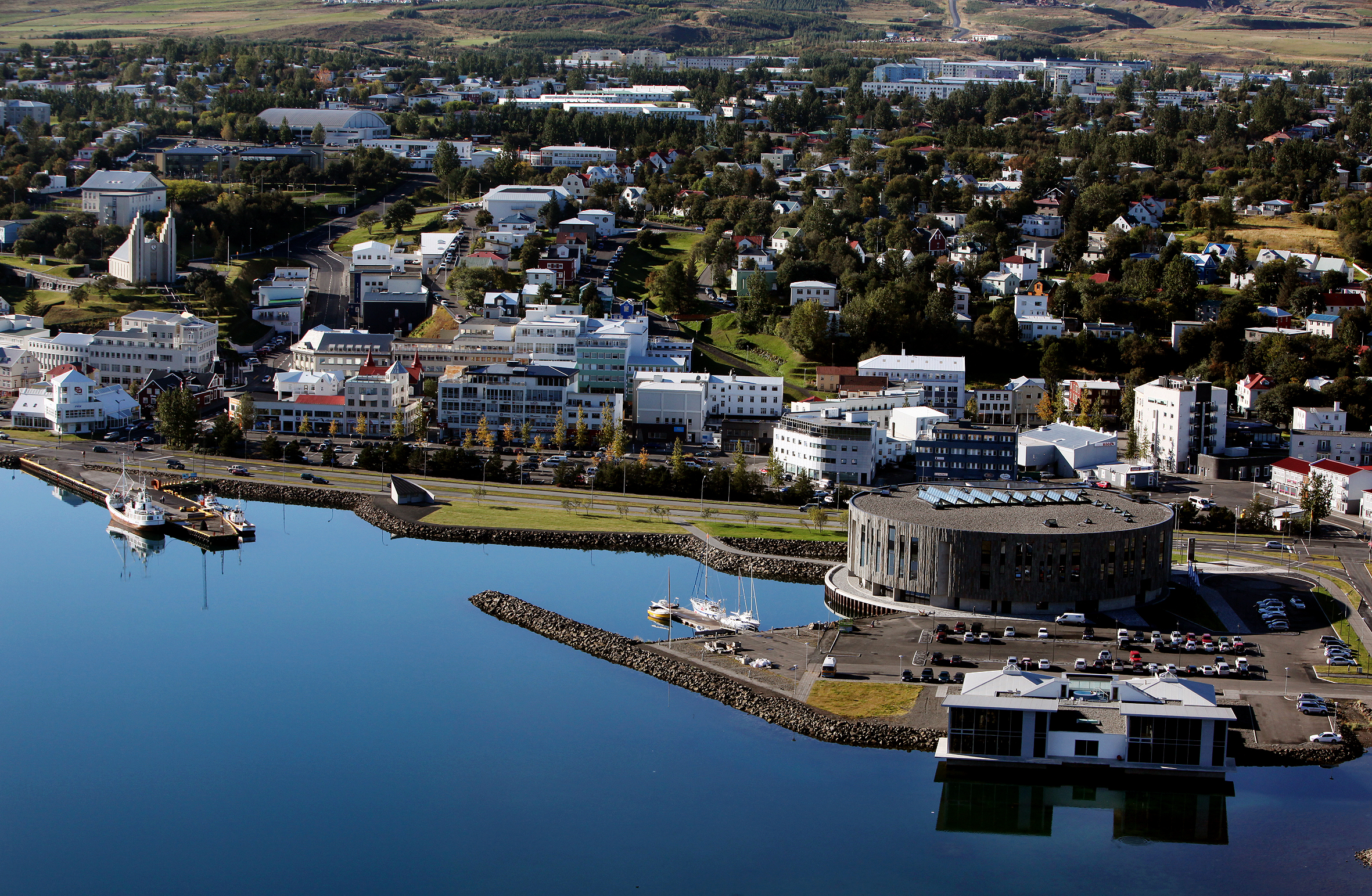 Loftmynd af Akureyri